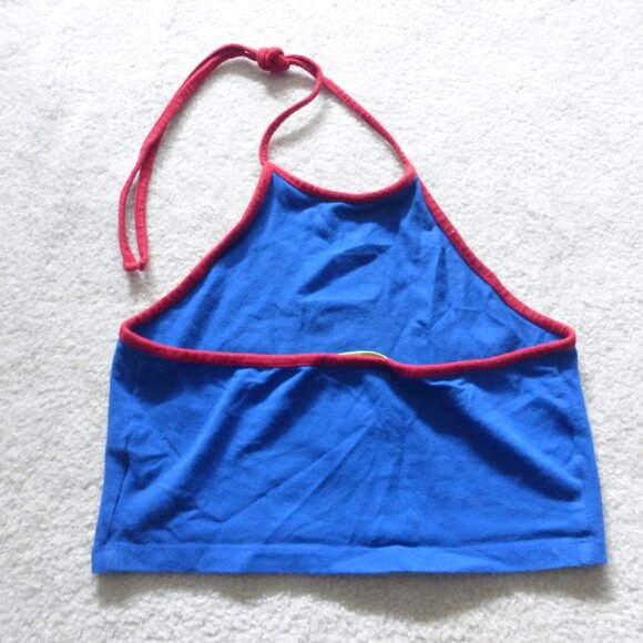FOREVER 21 X PEPSI blue cropped halter top - Picture 4 of 5